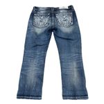 Miss Me  Jeans Capris Crop Women’s Size 26 Mid Rise Embellished Medium Wash Denim Photo 2