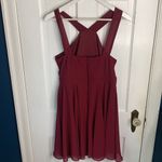 Lulus Lulu’s Forevermore Burgundy Holiday Skater Dress W-730 Size Large Photo 11