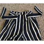 H&M Women's Navy Blue White Paper Bag Waist Shorts Size 10 Photo 5