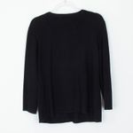 Peck & Peck Weekend Black Embellished Cutout Button Front Cardigan Sweater XL Photo 5