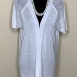 Joan Vass  open knit lace cardigan. Photo 0