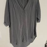 Maeve Anthropologie  Juni 100% Blouse In Gray Short Sleeve Size S Photo 7
