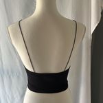 Streetwear Society  Sleek Black Spaghetti Strap Crop Top Photo 3