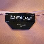 Bebe  Dusty Rose Pink Satin Cowl Neck Slip Dress Size XL Made in USA Y2K 2000s Photo 4