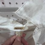 Magaschoni  White Linen Blend Button Down Long Sleeve Shirt Top Size L Photo 4