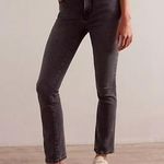 Free People We The Free Jeans Sz 26 Black‎ Faded Low Maintenance Mid Rise Crop Boot Photo 0