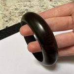 Wooden Handcrafted Wide Bangle Bracelet 8 Inch Brown Wood Photo 9