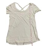 Anthropologie  t.la bright mint green pocket basic tee criss cross back XS minima Photo 4