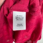 Coldwater Creek Floral Burnout Button Up Shirt Sz PXL Fuchsia Romantic Textured Photo 6