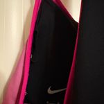 Nike Layered Tank Top Medium Black and Pink Built In Bra Sheer Racerback Pads Photo 2