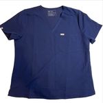 FIGS Technical Collection Navy Blue One Pocket Scrub Top FW1000 Catarina SZ XXL Photo 0