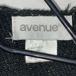 Avenue  OSFM WOMENS BLACK GOLD METALLIC THREADS OPEN FRONT WRAP FRINGE BOTTOM EUC Photo 3