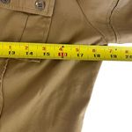 209 Womens Tan Military Jacket Size 2 Button Up Utility Cargo Safari Lightweight Photo 2