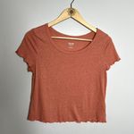 Mossimo Supply Co Pink Short Sleeve Ruffle Top Photo 2