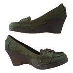 American Eagle green wedge heeled Mary janes woman’s size 7 Photo 2