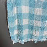 Jane and Delancey  Women's Blue & White Gingham Gauze Top - Size Medium - Summer Photo 2