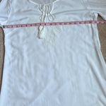 Solitaire Swim White Cover Up With Crochet Details   Size Medium Photo 3