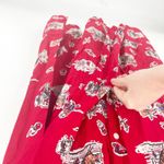 Panhandle Womens Vintage Western Cowboy Rodeo Print Sleep Dress Nightgown Size L Red Size L Photo 5