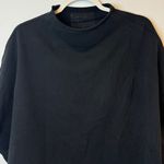 Frank & Eileen  Audrey Sweater Funnel Neck Capelet Triple Fleece One Size Black Photo 2