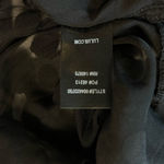 Lulus  You Got This Black Velvet Polka Dot Tie Front Crop Top Small Photo 11