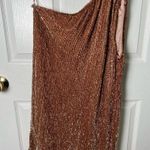 Retrofête Retrofete Sequins One Shoulder Bronze Velvet Waist Tie Ella Mini Dress L Photo 2