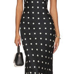 Free People  Butterfly Babe Midi Dress in Black And White Comb Photo 0