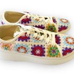 Dirty Laundry  DL Rambling Crochet Platform Sneakers Women’s Size 9 Granny Square Photo 0