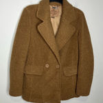 JouJou teddy bear blazer pea coat style coat‎ size small caramel colored Brown Photo 0