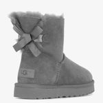 UGG  Gray Sheepskin Suede Mini Bailey Bow Boot II Winter Slip On Ankle Boots 9 Photo 0