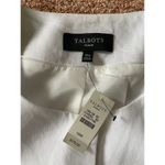 Talbots NWT Women’s White Linen 3/4 Sleeves Lined Button Up Blazer Jacket 28W Photo 1