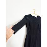 Sandro Paris Riri Mini Shift Dress Size 1 Black Lace Insert Minimalist Preppy Photo 7