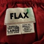 Flax  Size L Linen Maxi Skirt Red Capsule Minimalist Pockets Back Slit Photo 2