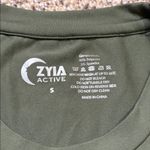 Zyia  Active Tank Top Green Moon Kettlebell Graphic Muscle Tee Workout Shirt Photo 3