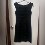 Moschino  Elegant Black Midi Dress with Silver Highlights Photo 1