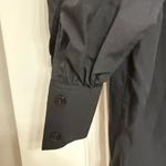 ASOS  DESIGN Curve boyfriend shirt mini dress with blouson sleeve in black size 6 Photo 4