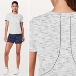 Lululemon  Long Distance Short Sleeve in Tiger Space Dye Black White Size 8 Photo 3