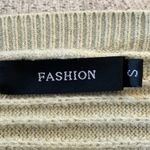 Merokeety Women's Oversized Crew Neck Pullover Sweater, Batwing Puff Long Sleeve, Small Photo 4