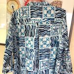 True Destination Womens Sunset Blue She’ll Swim Coverup Shirt XL Photo 7