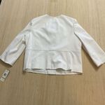 Kasper  cotton stretch white denim gold button Jacket Size 14 Catalina  Brand New Photo 4