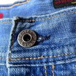 AG Adriano Goldschmied y2k Distressed The Linger A Line Denim Skirt - 30 Photo 9