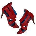 RALPH LAUREN COLLECTION PURPLE LABEL RED LEATHER STRAPPY HEELS (37.5B) Size 6.5 Photo 7