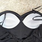 La Femme Strapless Sheer Overlay Formal Romper Dress Black Size 2 Photo 14