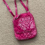 Vera Bradley Mini Crossbody Bag Hipster Purse Pink Stamped Paisley Pockets NWT Photo 1