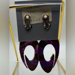 A Rare Vintage Pair Of The Wild Pair Wild Things 90’s Dangle Clip On Earrings Purple Photo 1