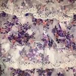 Paradise Miss Paradis Miss Purple Floral Mini Dress Lace Adjustable Spaghetti Straps Large Photo 1