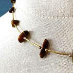 Gold tone tigers eye chip collar necklace Photo 1