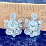 Vintage glamour clip on crystal earrings Photo 0