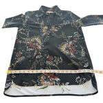 Jude Connally Melody Floral Black Long Sleeve Collared Printed High Low Top Sm S Photo 10