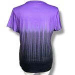 Boutique  Womens T Shirt Top Short Sleeve V Neck Pullover Purple Black Ombre 1XL Photo 2