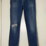 frame denim FRAME Le Raw Edge Ripped Crop Skinny Jeans In Washington Square Sz 26 $200 Photo 2